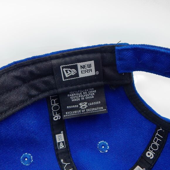 New Era Mens Hat Blue Strapback NFL New York Giants 9Forty Football Cap - Picture 9 of 13